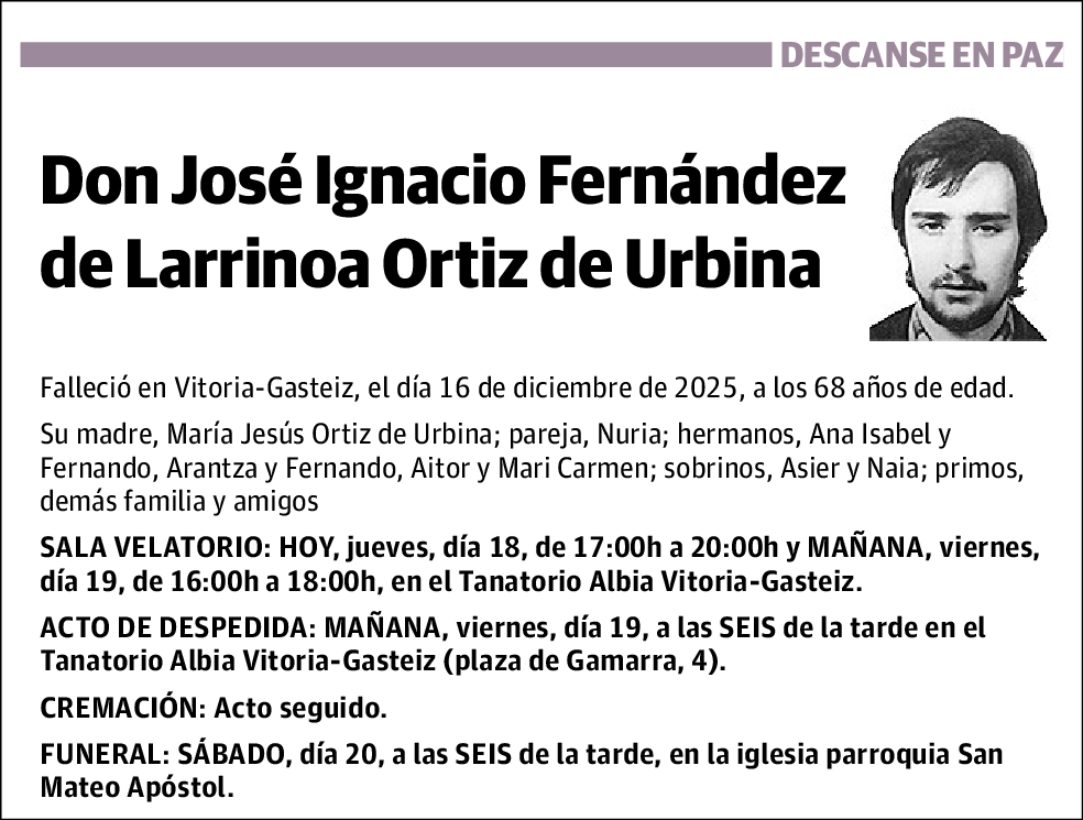 José Ignacio Fernández de Larrinoa Ortiz de Urbina