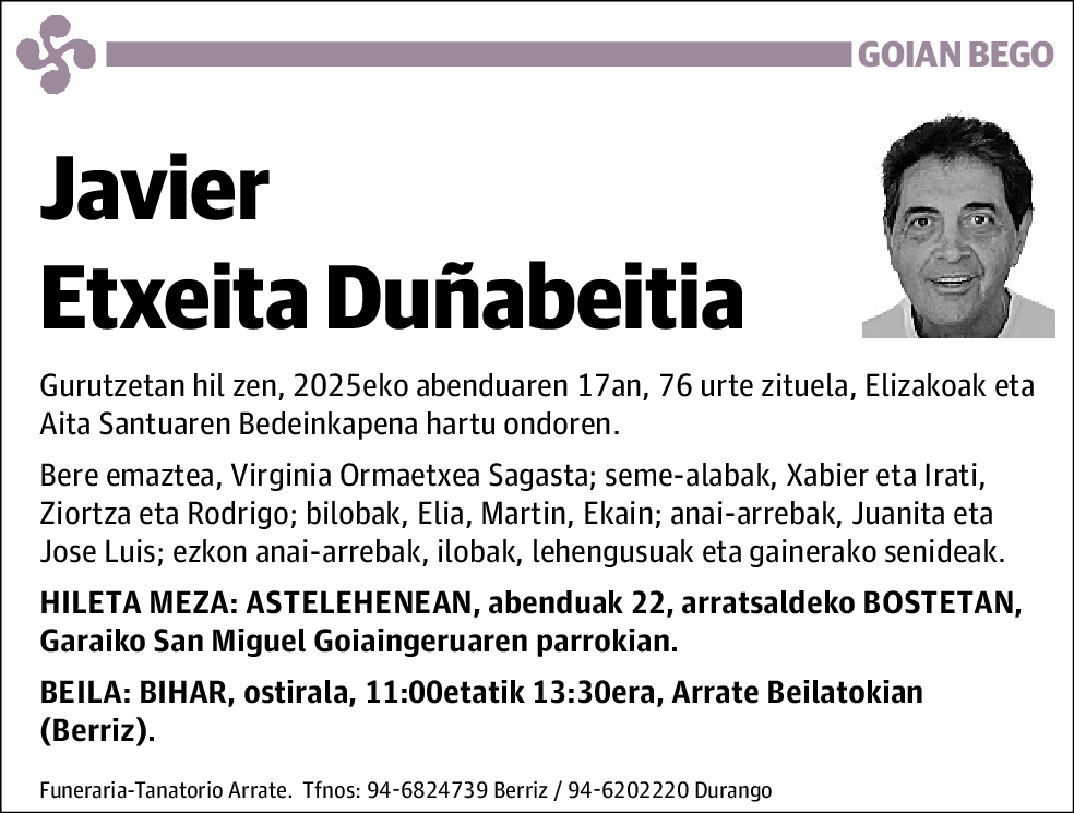 Javier Etxeita Duñabeitia