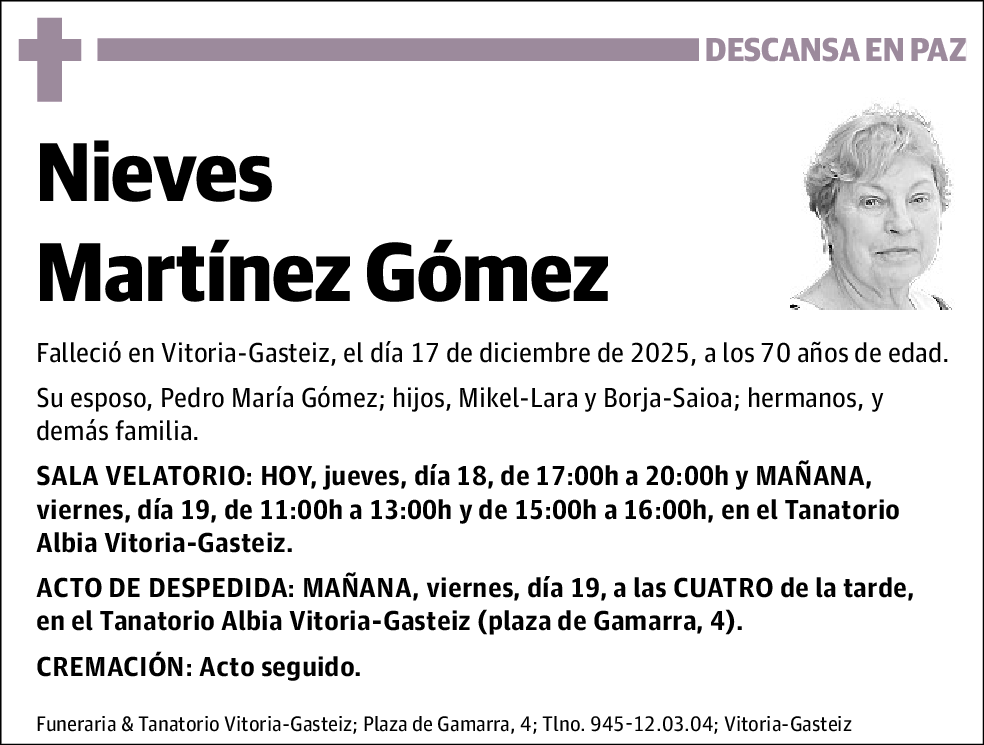 Nieves Martínez Gómez