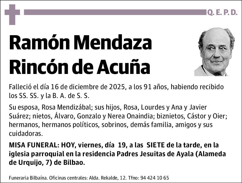 Ramón Mendaza Rincón de Acuña