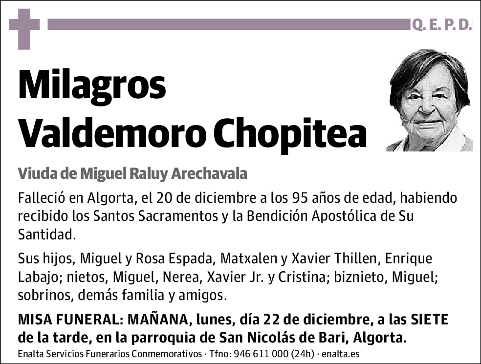 Milagros Valdemoro Chopitea