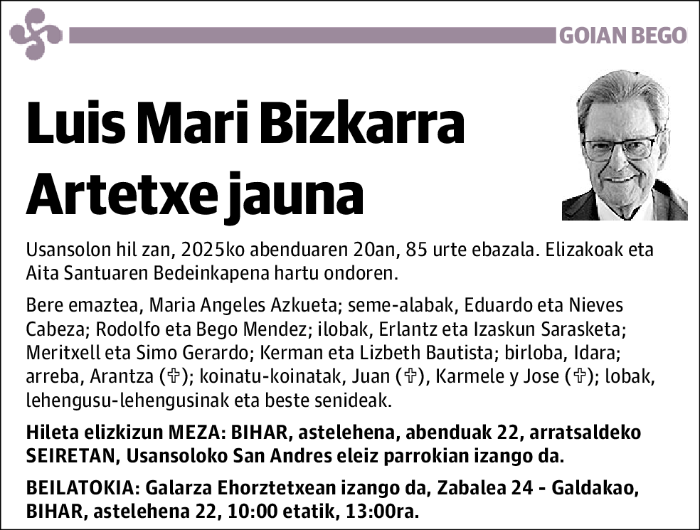 Luis Mari Bizkarra Artetxe