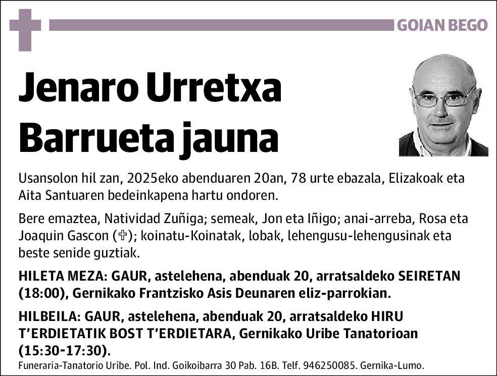Jenaro Urretxa Barrueta