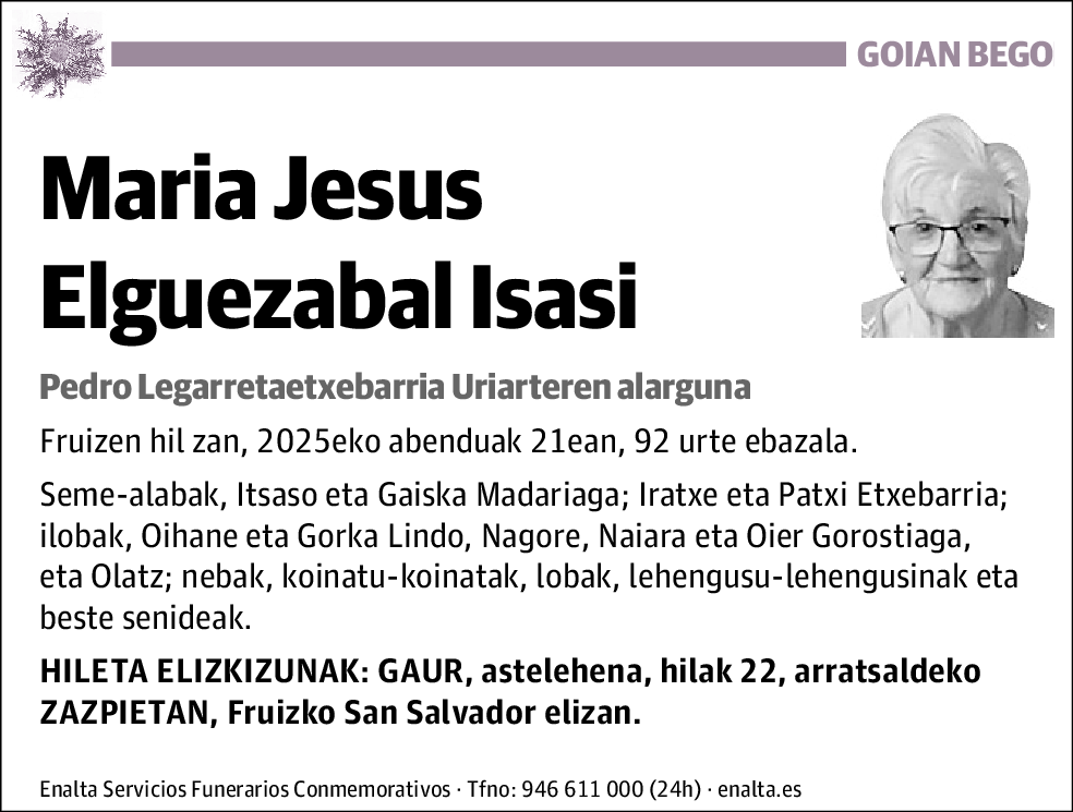 Maria Jesus Elguezabal Isasi