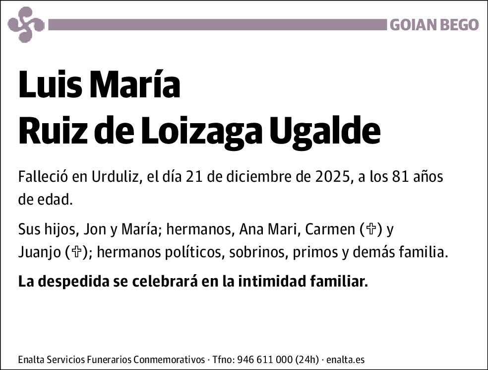 Luis María Ruiz de Loizaga Ugalde