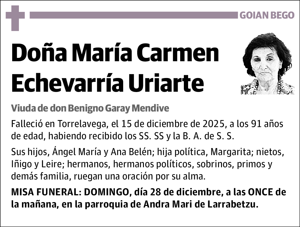 Maria Carmen Echevarría Uriarte
