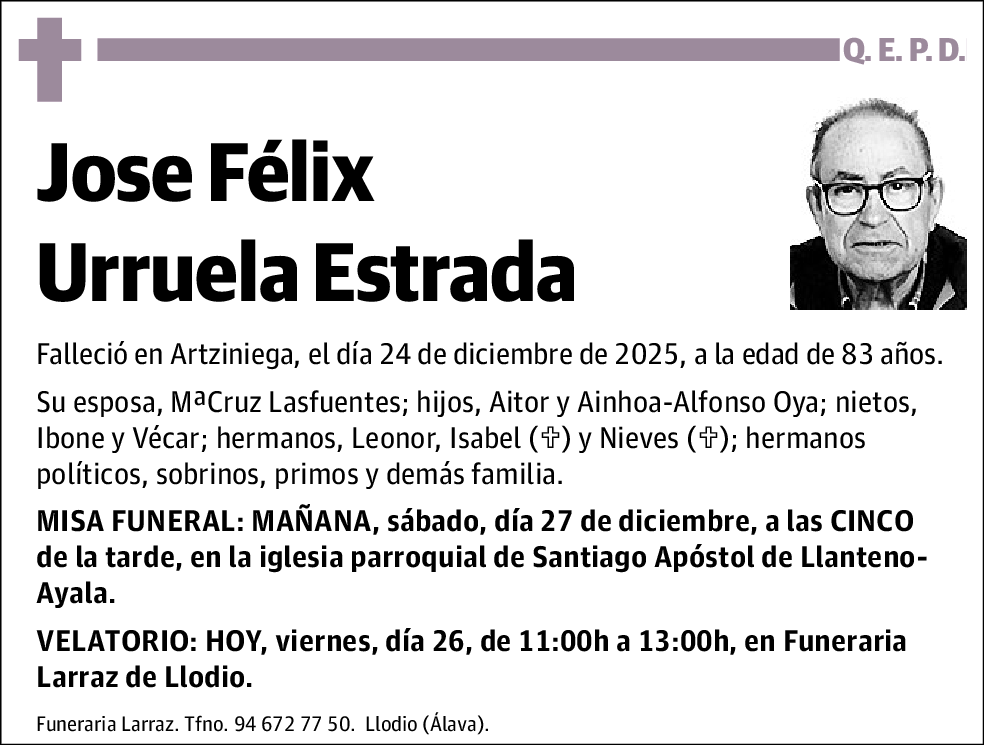 Jose Félix Urruela Estrada