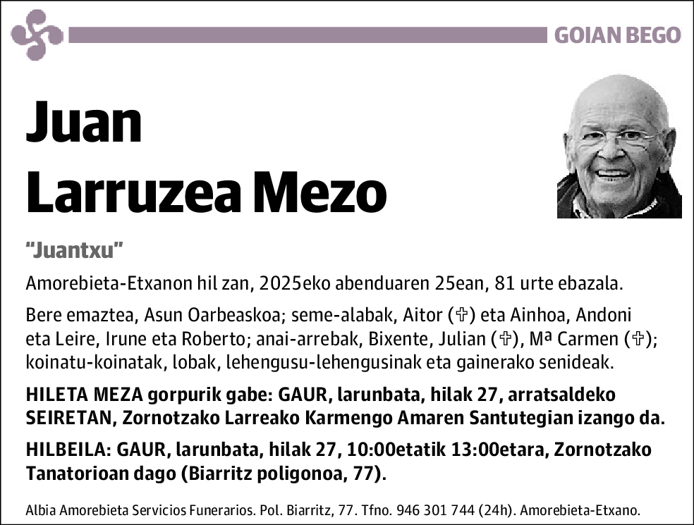 Juan Larruzea Mezo