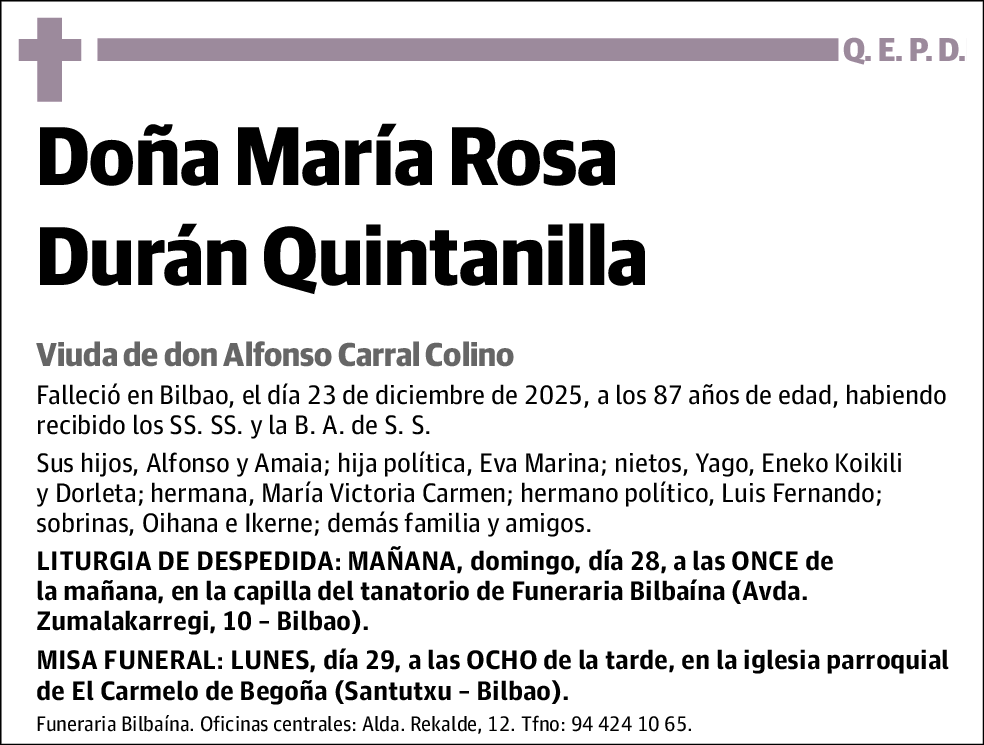 María Rosa Durán Quintanilla