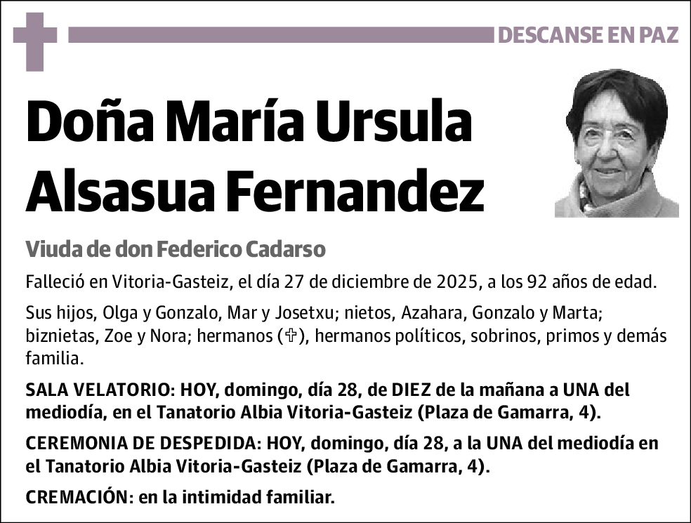 María Ursula Alsasua Fernández