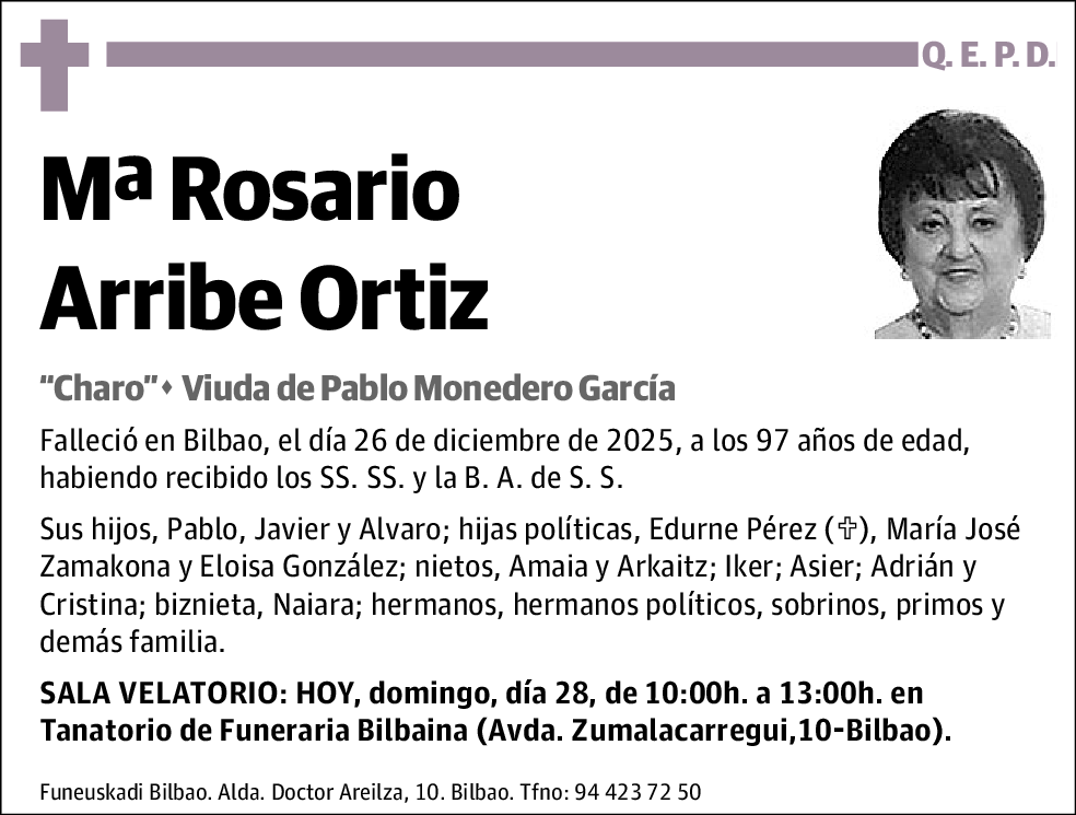 María Rosario Arribe Ortiz