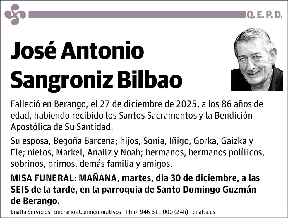 José Antonio Sangroniz Bilbao
