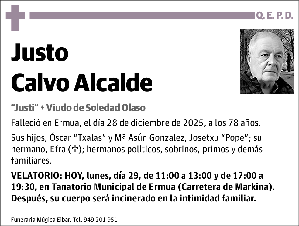 Justo Calvo Alcalde