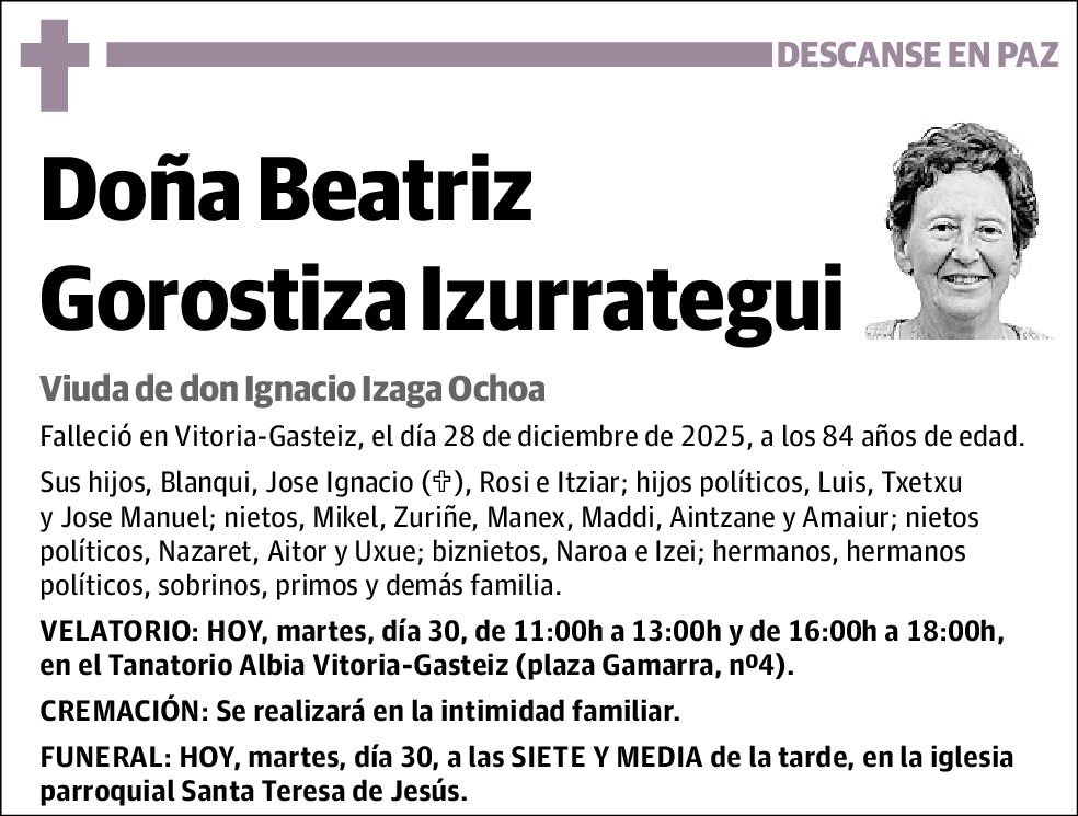 Beatriz Gorostiza Izurrategui