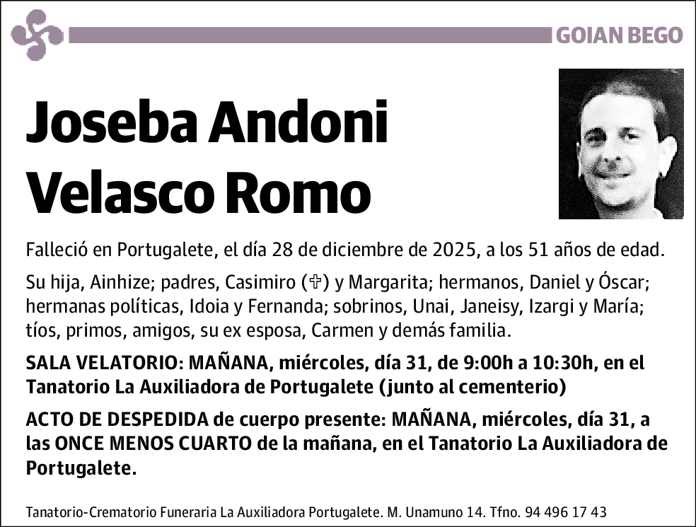 Joseba Andoni Velasco Romo
