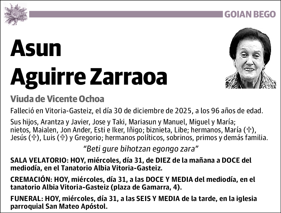 Asun Aguirre Zarraoa