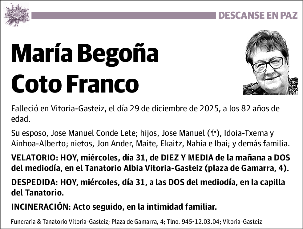 María Begoña Coto Franco
