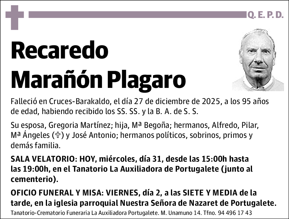 Recaredo Marañón Plagaro