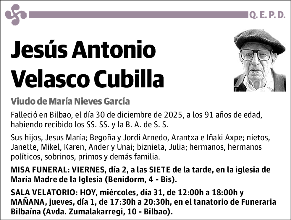 Jesús Antonio Velasco Cubilla