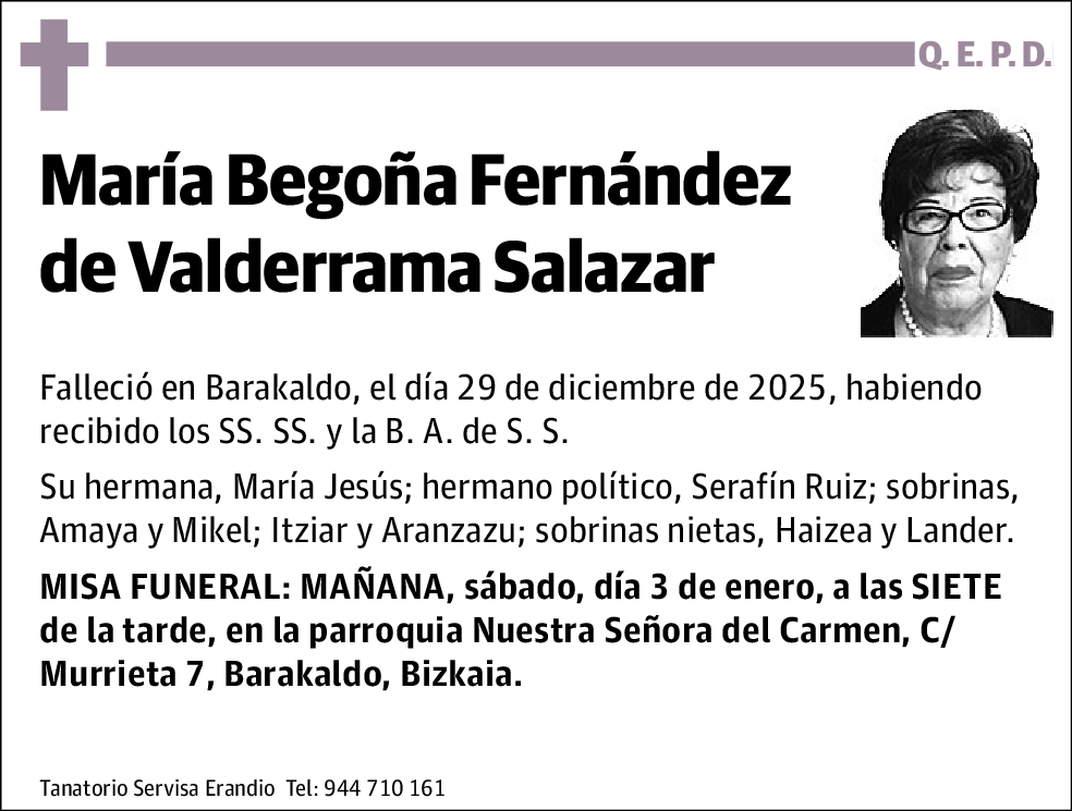 María Begoña Fernández de Valderrama Salazar