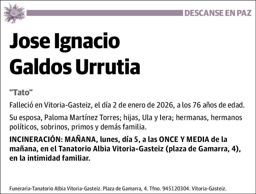 Jose Ignacio Galdos Urrutia
