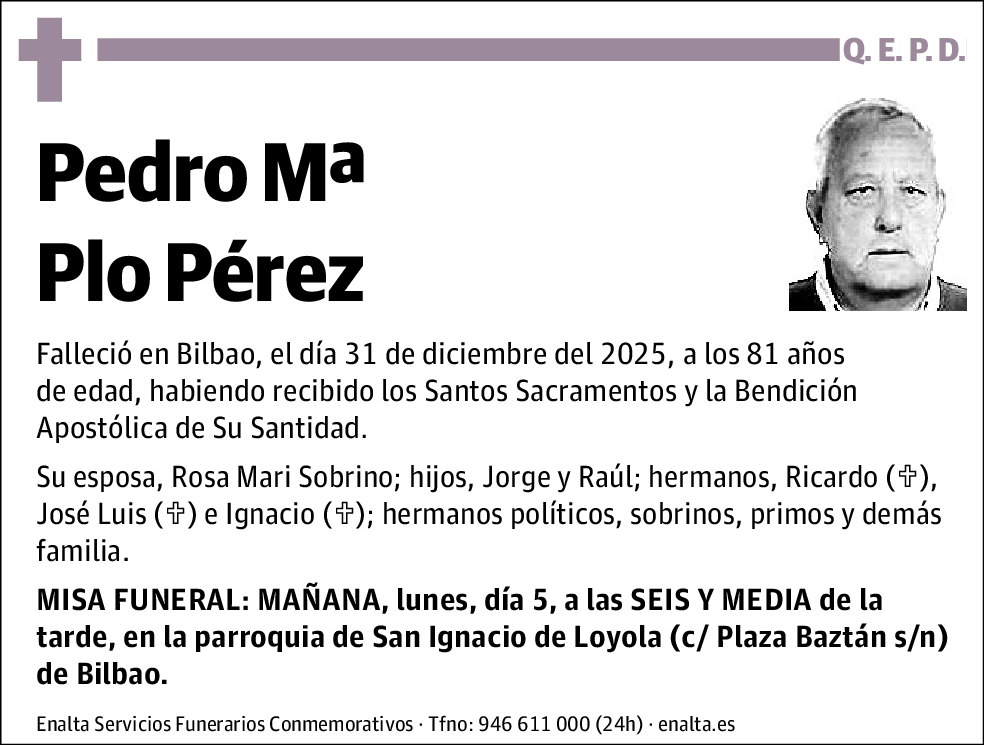 Pedro Mª Plo Pérez