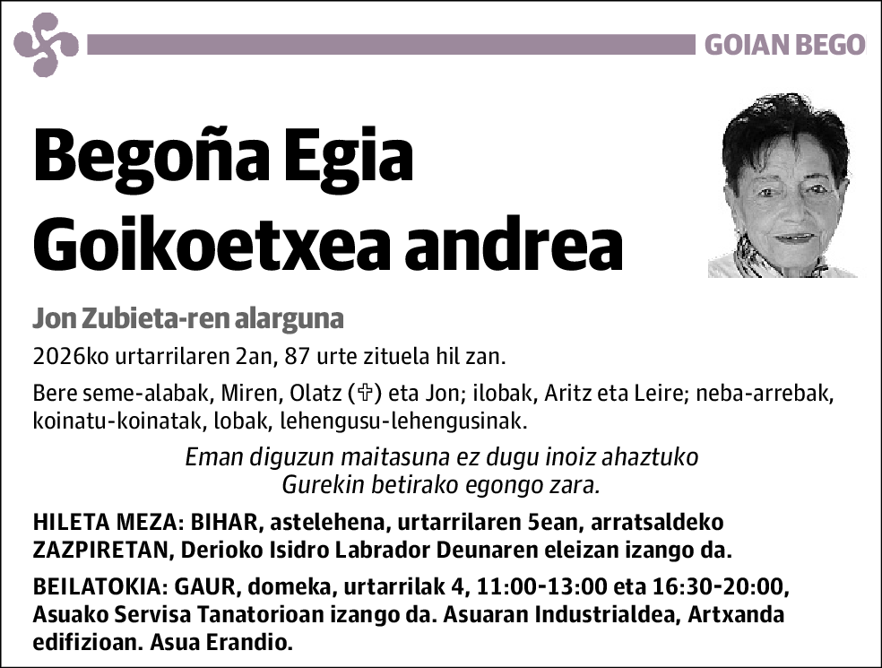 Begoña Egia Goikoetxea