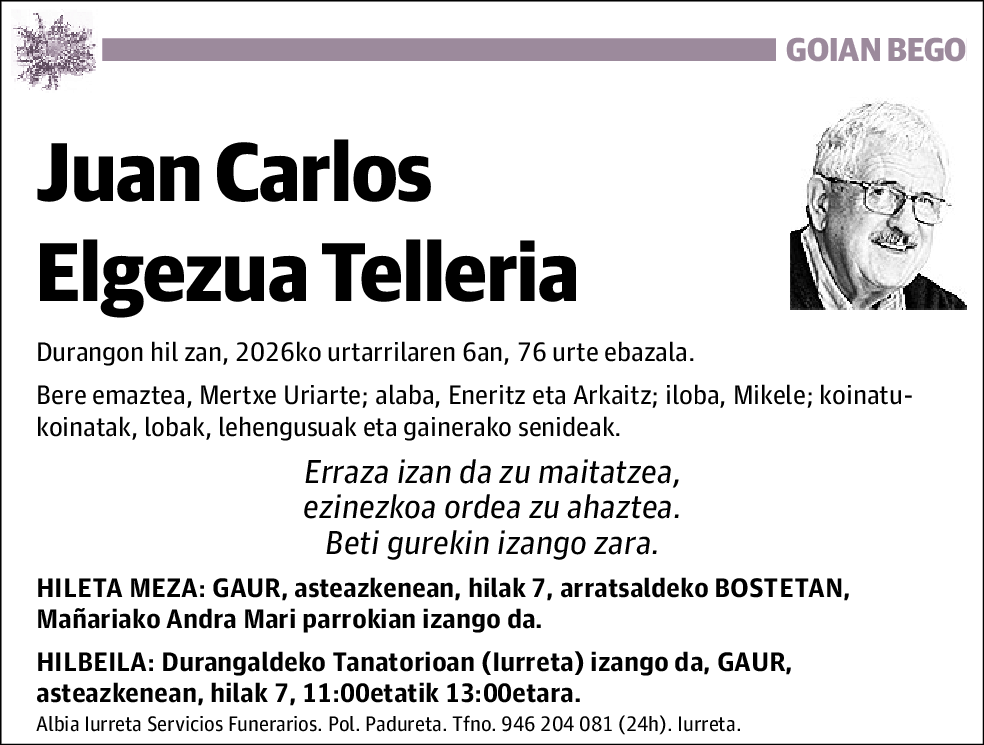 Juan Carlos Elguezua Telleria