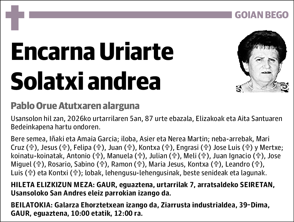 Encarna Uriarte Solatxi