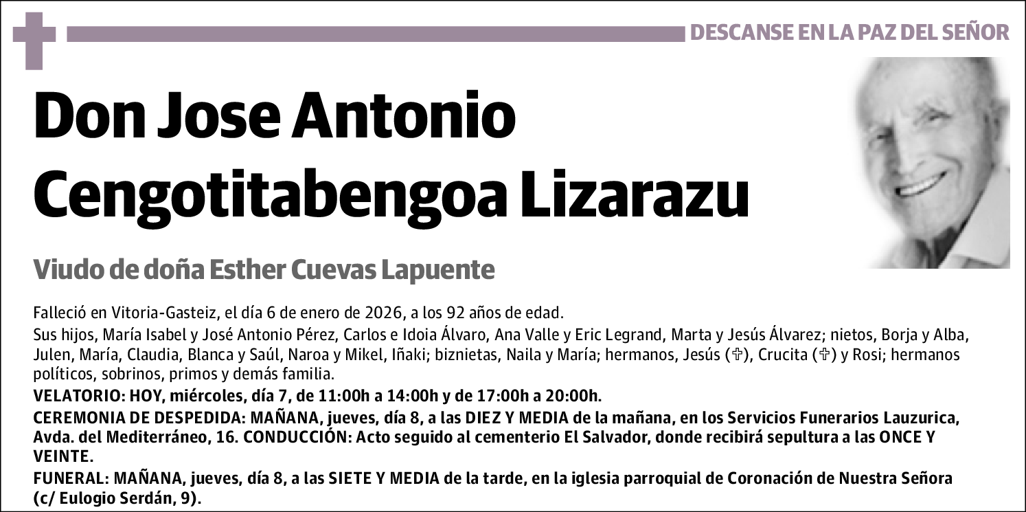 Jose Antonio Cengotitabengoa Lizarazu