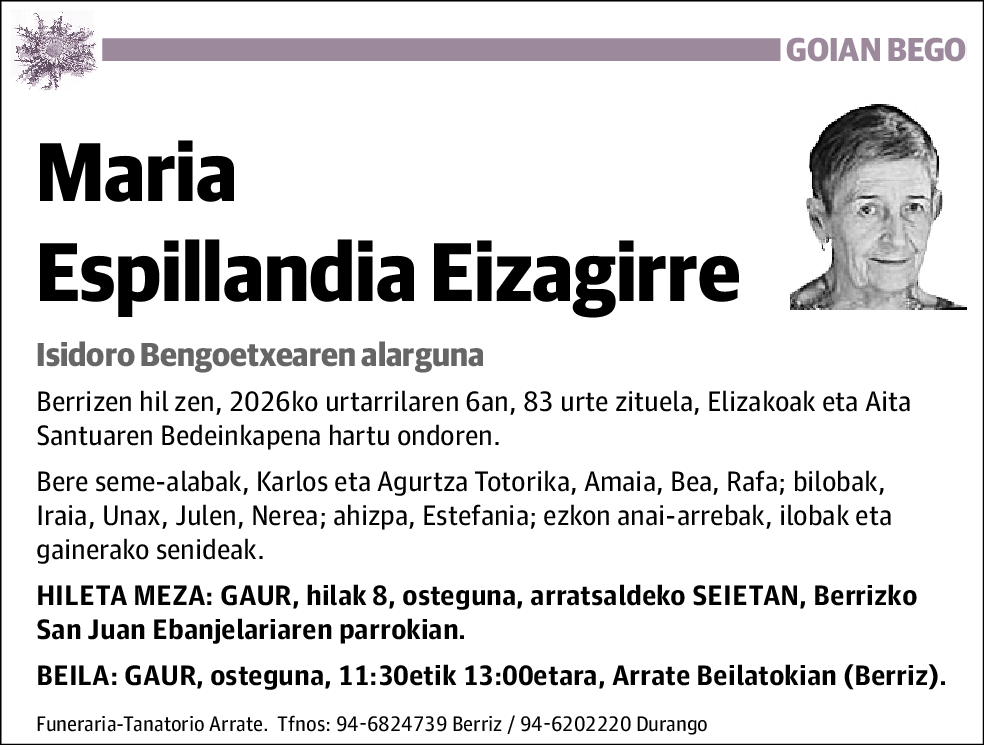 Maria Espillandia Eizagirre