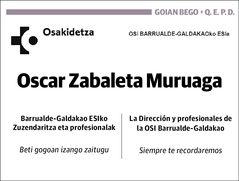 Oscar Zabaleta Muruaga