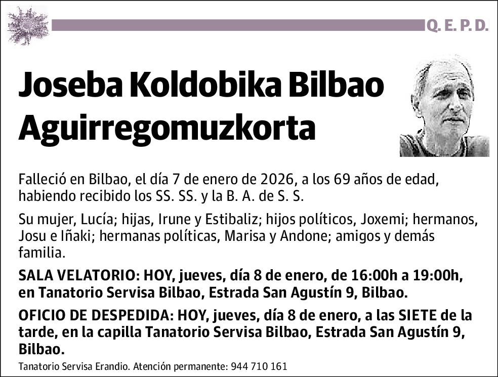 Joseba Koldobika Bilbao Aguirregomuzkorta