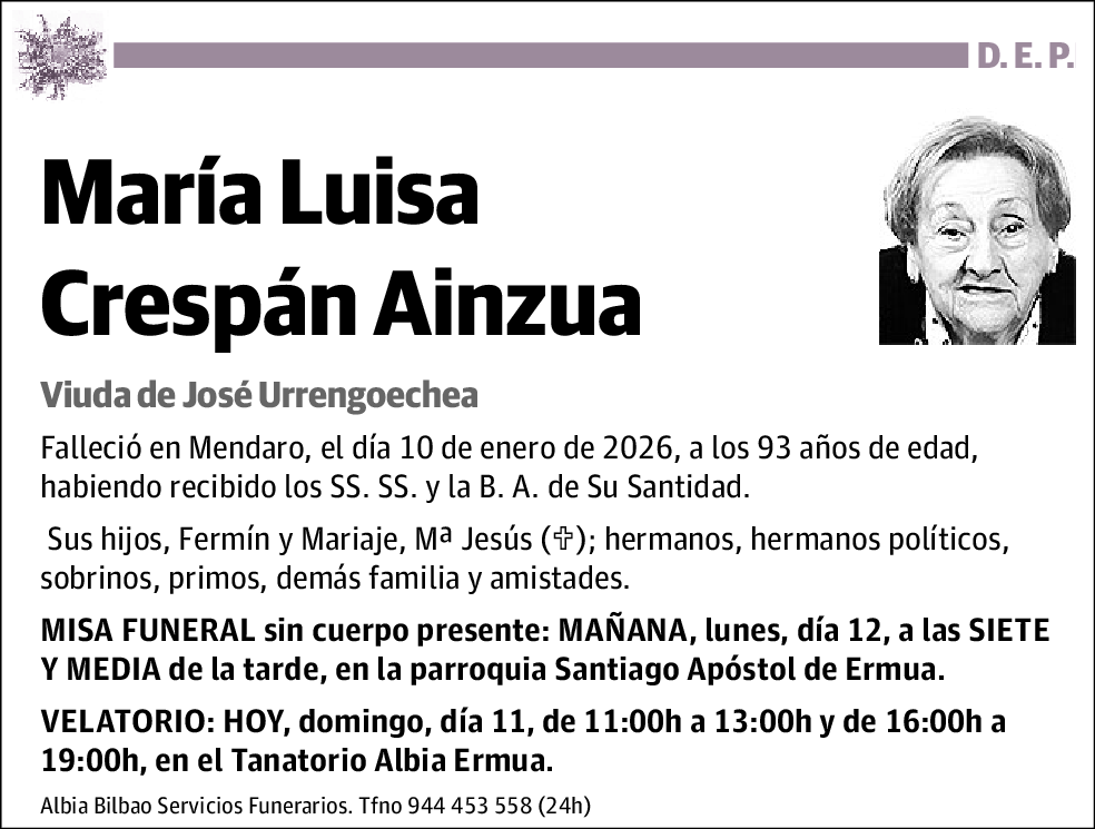 María Luisa Crespán Ainzua