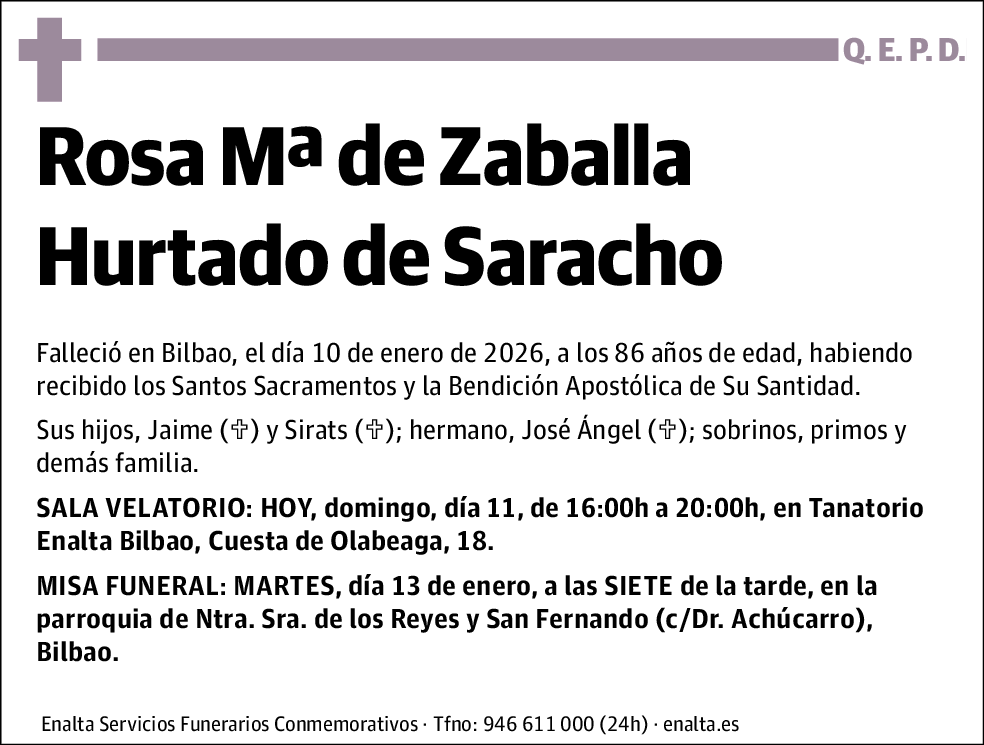 Rosa María de Zaballa Hurtado de Saracho