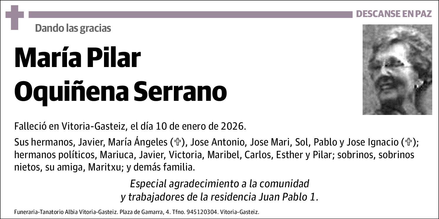 María Pilar Oquiñena Serrano