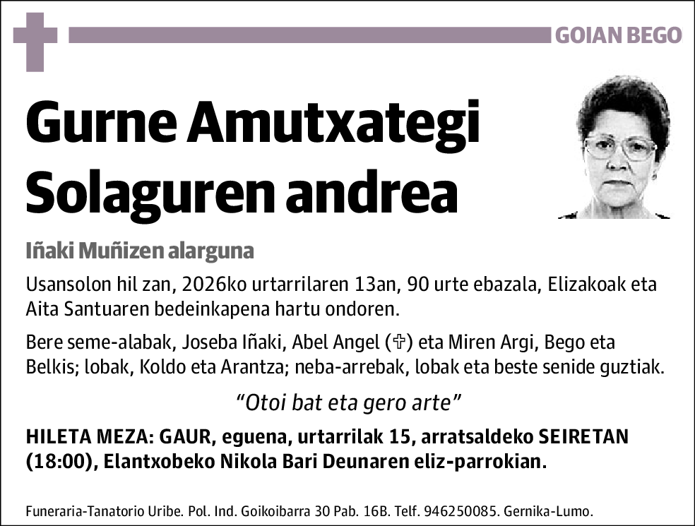 Gurne Amutxategi Solaguren