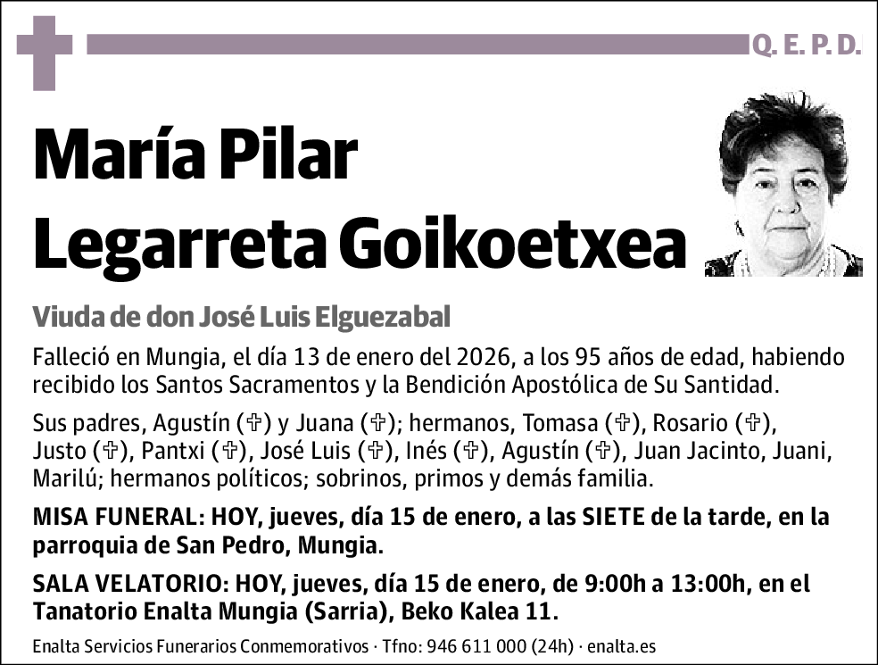 María Pilar Legarreta Goikoetxea