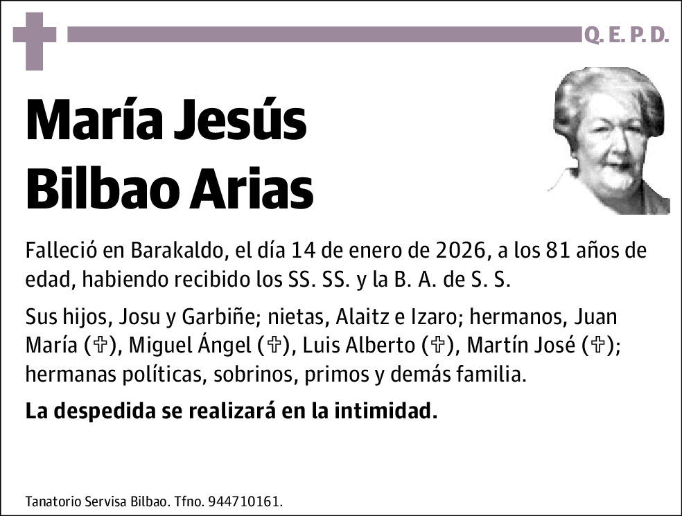 María Jesús Bilbao Arias