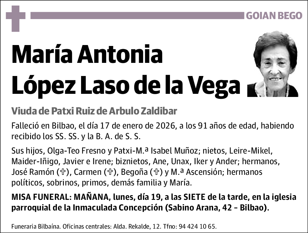 María Antonia López Laso de la Vega