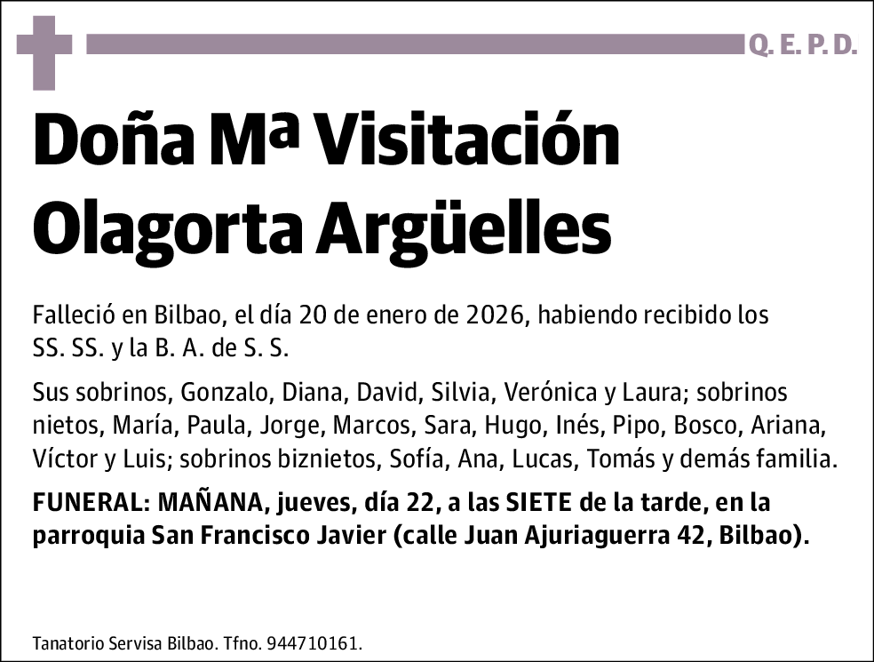 María Visitación Olagorta Argüelles