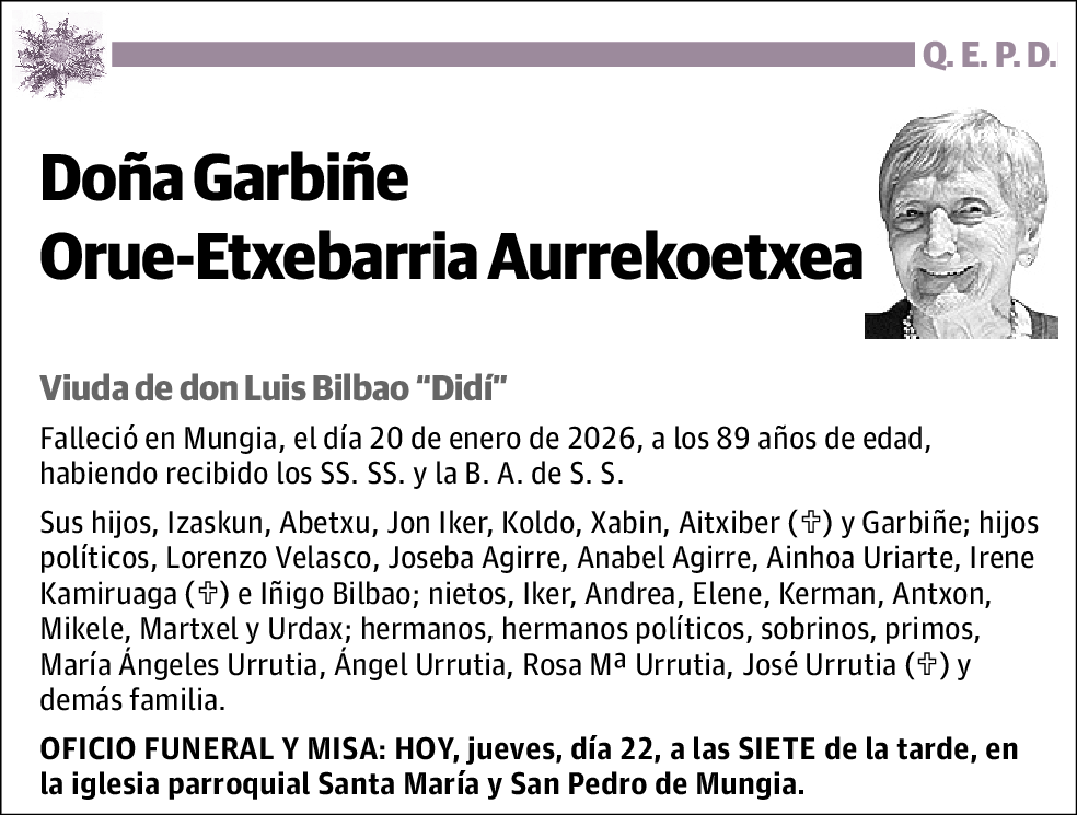 Garbiñe Orue-Etxebarria Aurrekoetxea