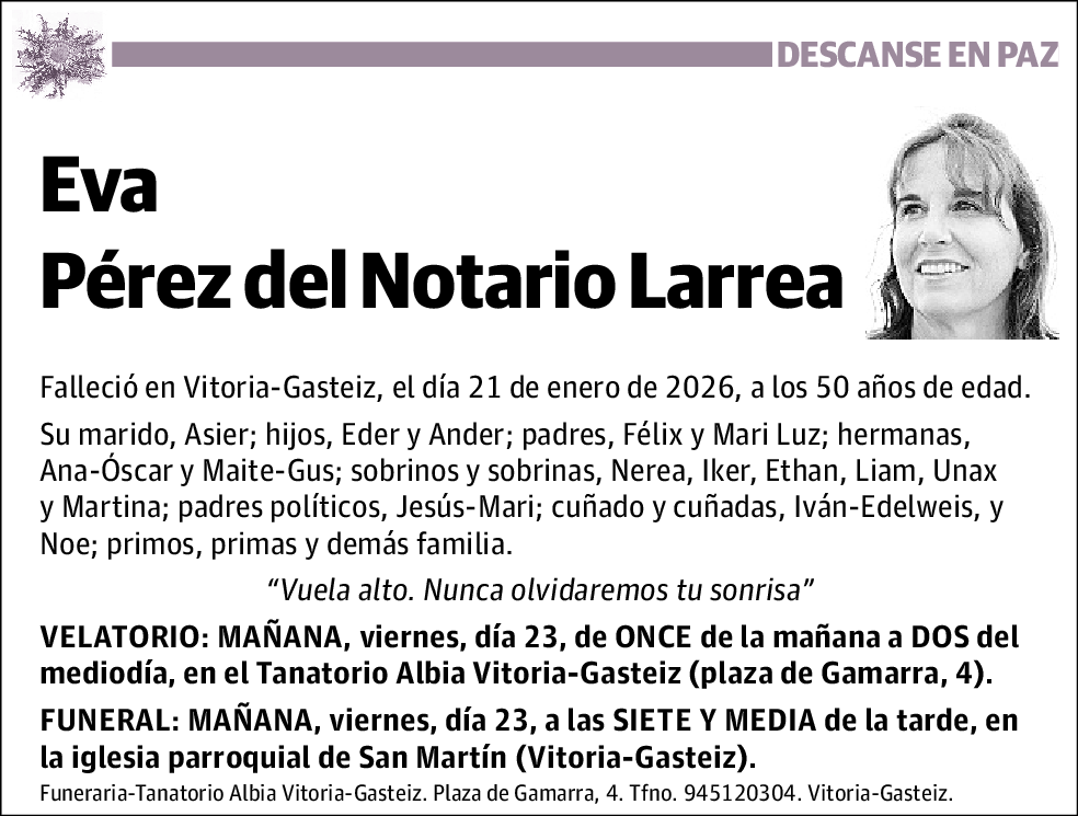 Eva Pérez del Notario Larrea