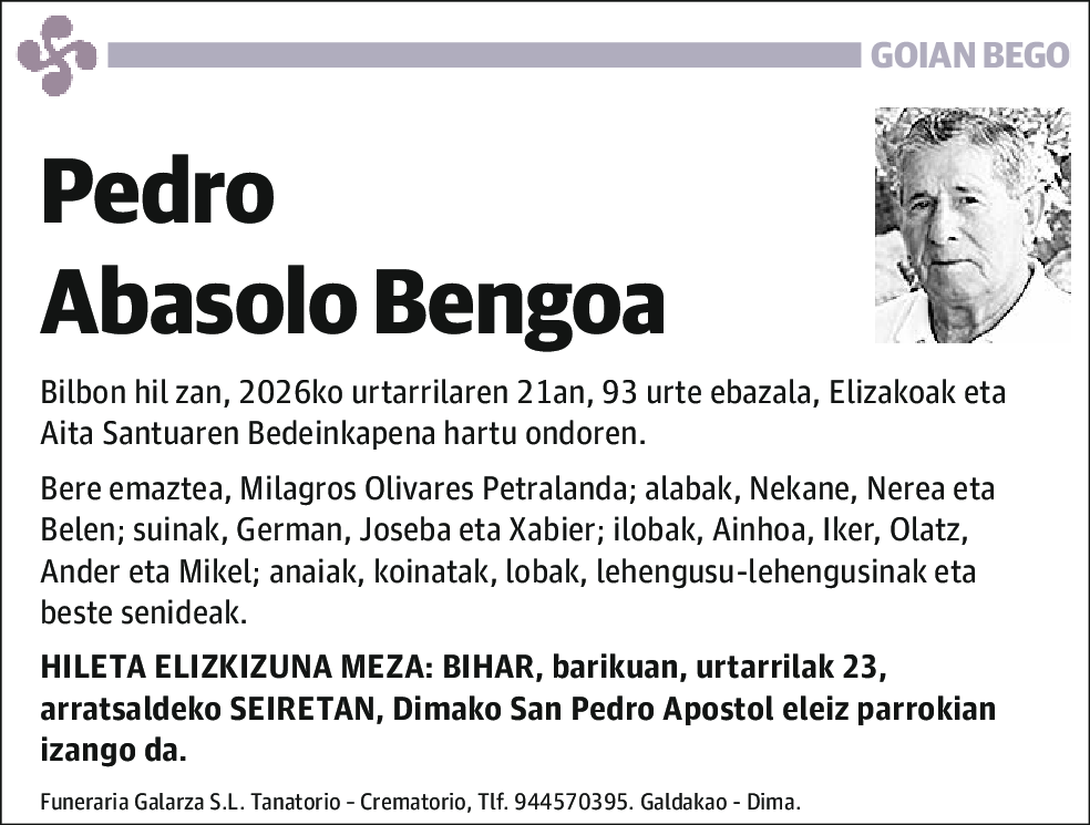 Pedro Abasolo Bengoa