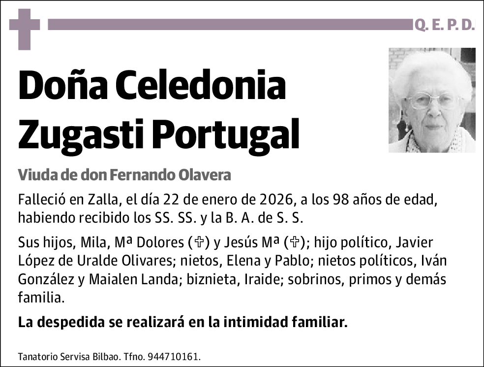 Celedonia Zugasti Portugal