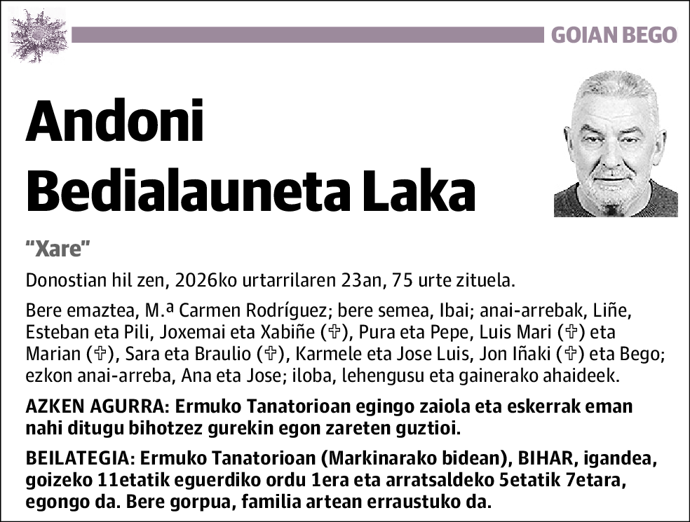 Andoni Bedialauneta Laka