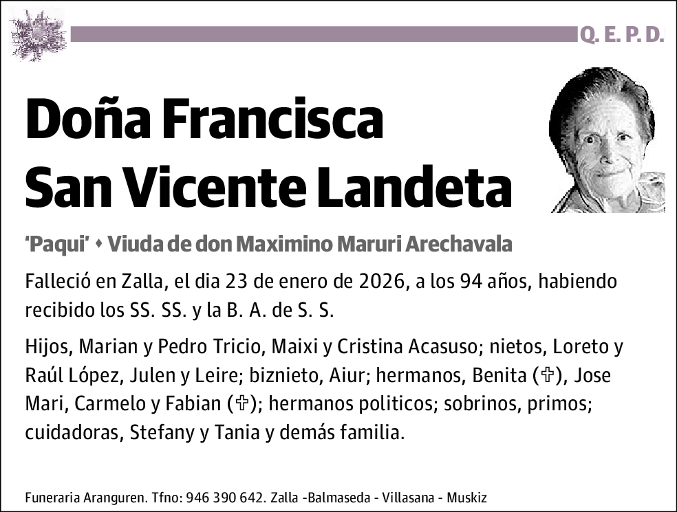 Francisca San Vicente Landeta