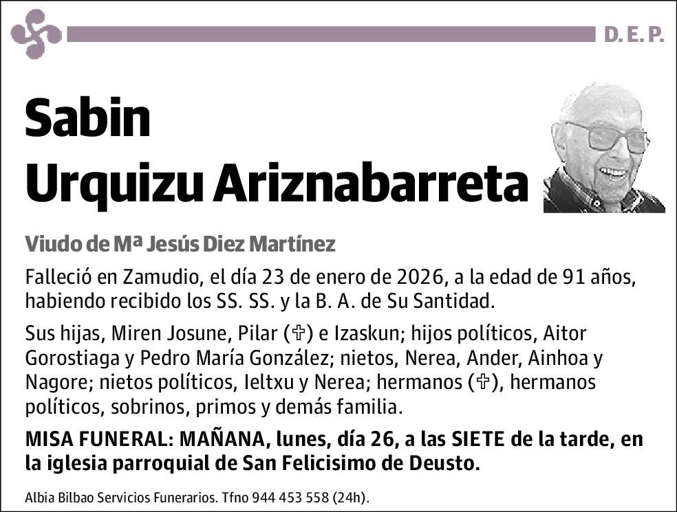 Sabin Urquizu Ariznabarreta