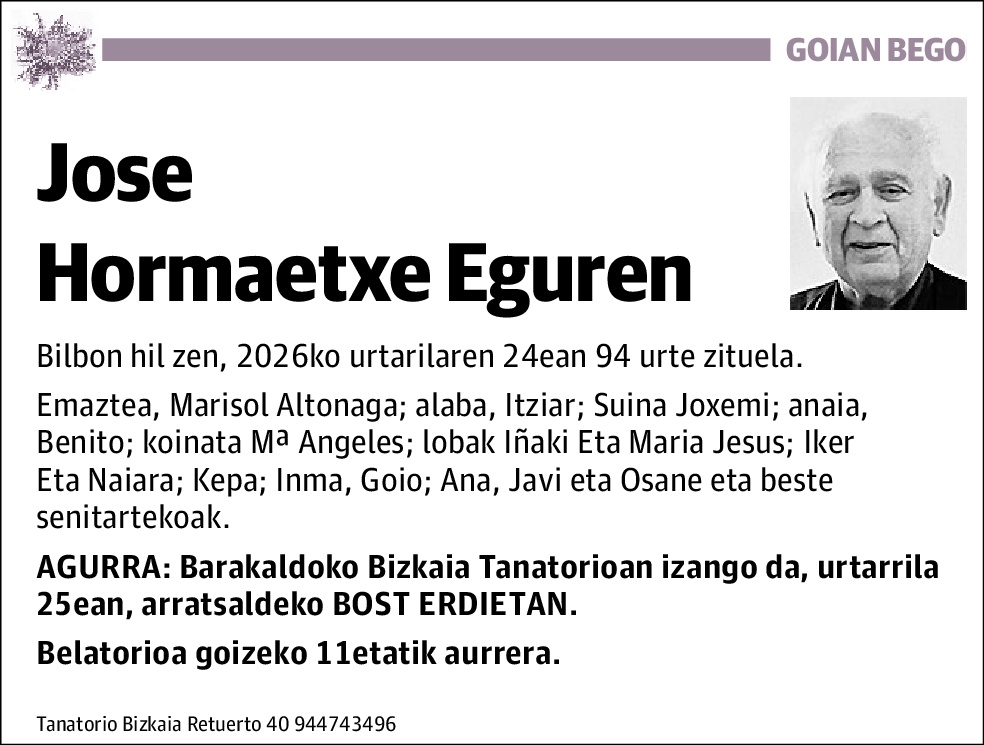 Jose Hormaetxe Eguren