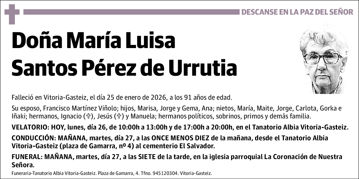 María Luisa Santos Pérez de Urrutia